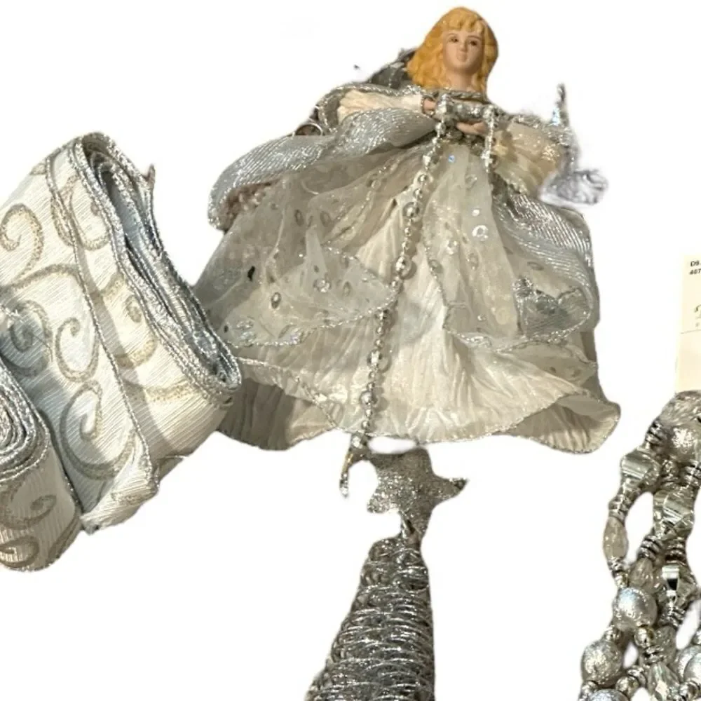 Silver Christmas Decoration Bundle lot